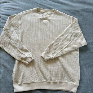 Aerie crew neck waffle knit sweater